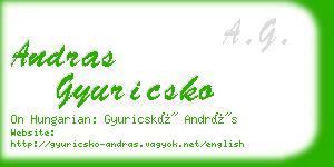 andras gyuricsko business card